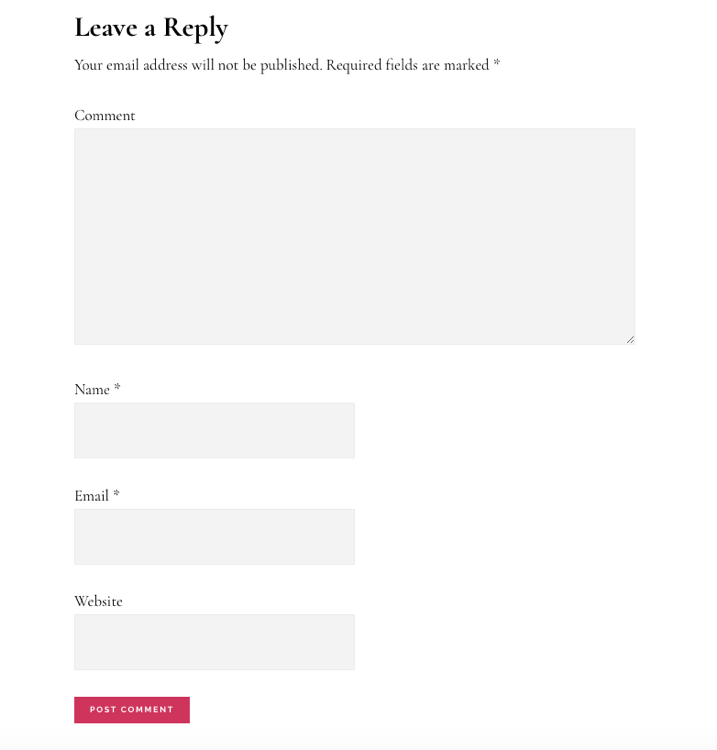 Genesis 2.0 Default Comment Form