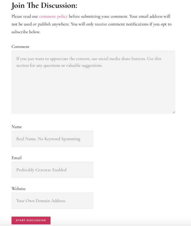 Genesis 2.0 Modify Comment Form