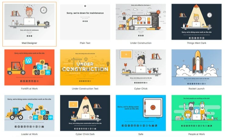 Under Construction Plugin Themes