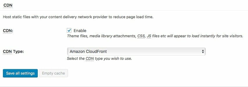 Enable CDN in W3 Total Cache WordPress Plugin
