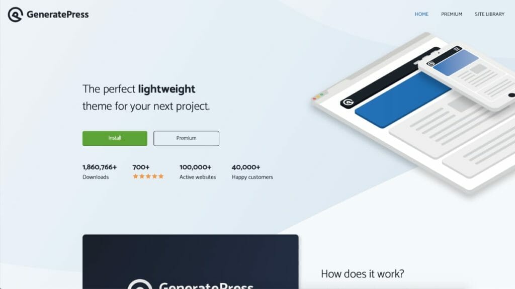 GeneratePress WordPress Themes With Support of Page Builders