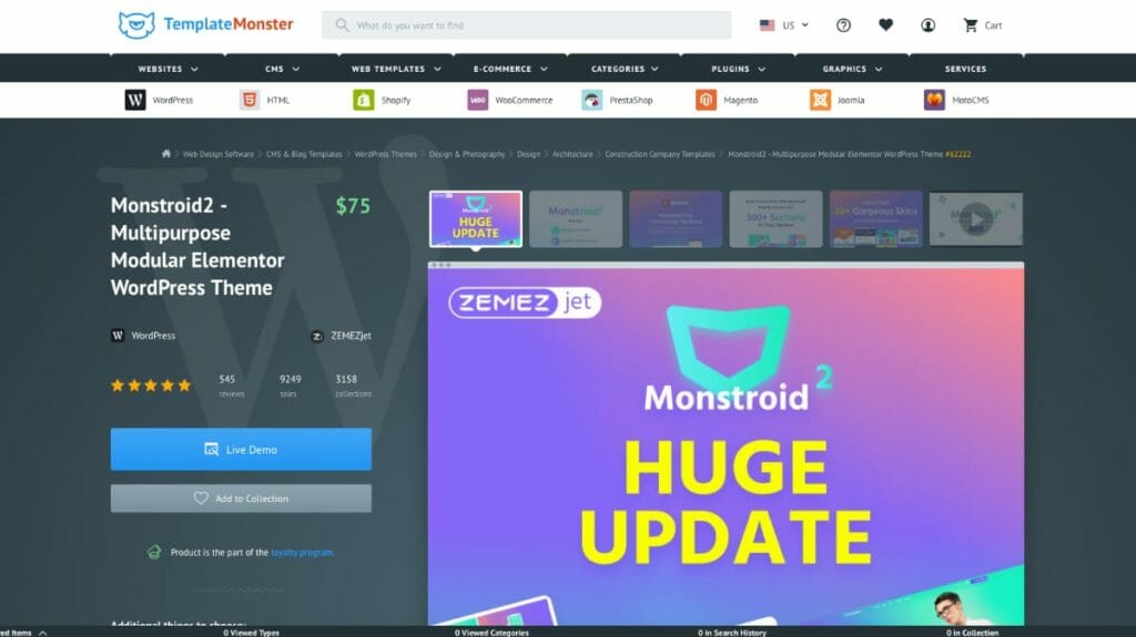 Monstroid 2 WordPress Theme With Page Builders Support