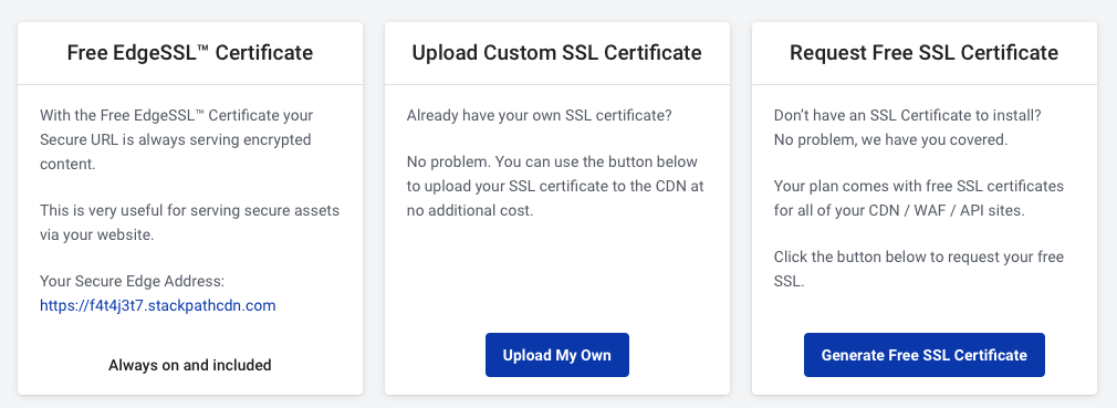 Enable SSL Support For CDN Delivery Domain