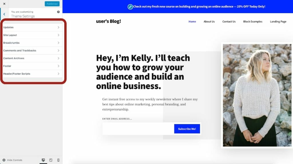 Genesis Themes Settings For Child Themes