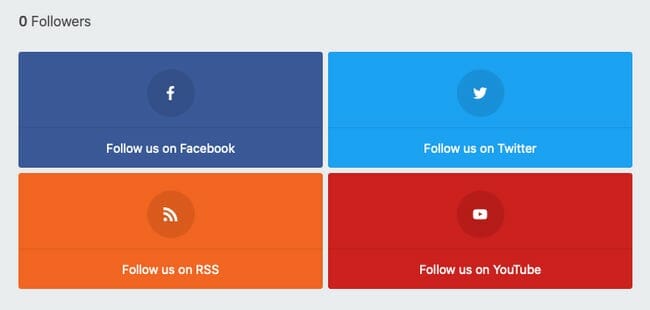 Social Media Follow Widget Output