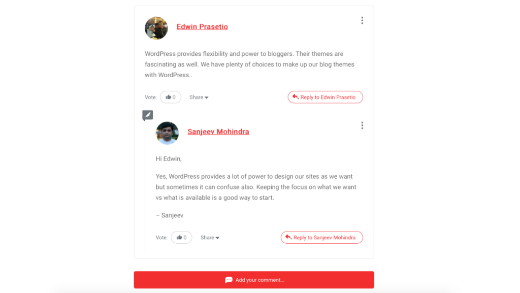 Thrive Comments Clean Looking Layouts