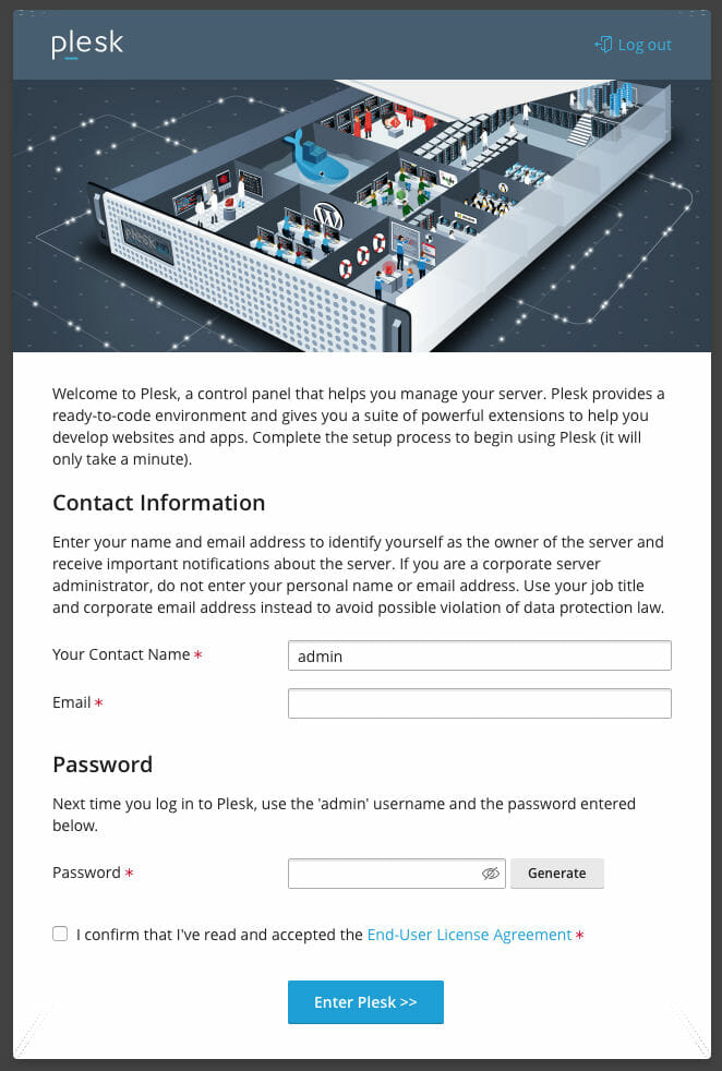 Plesk Admin User Creation