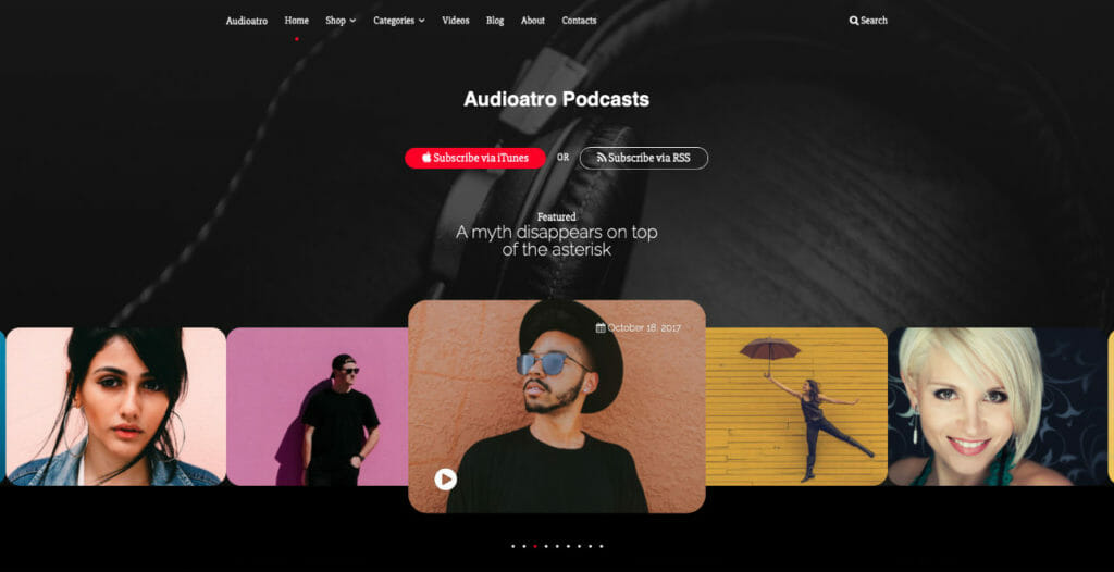 Audioatro WordPress Theme To Host Podcast