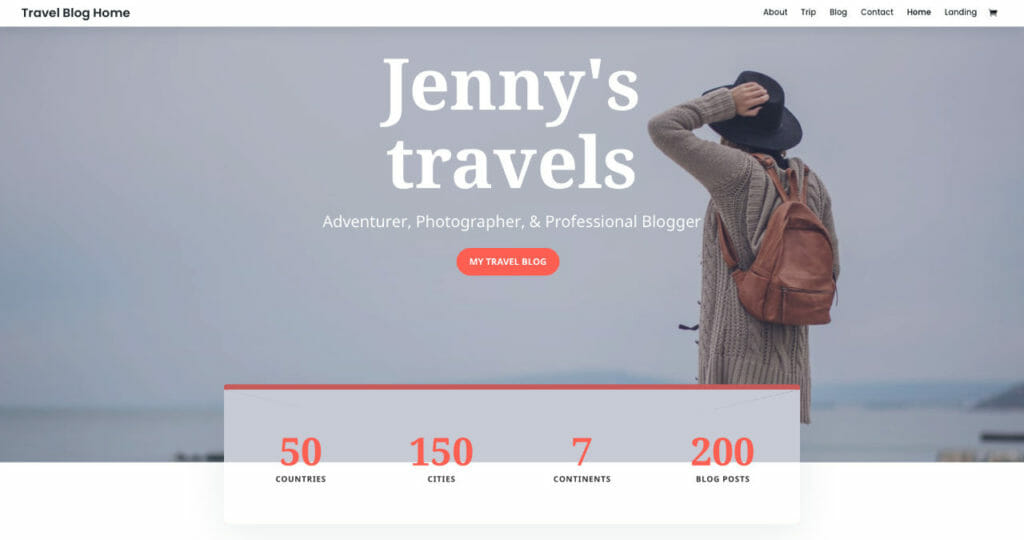 Divi Theme Travel Blog Layout