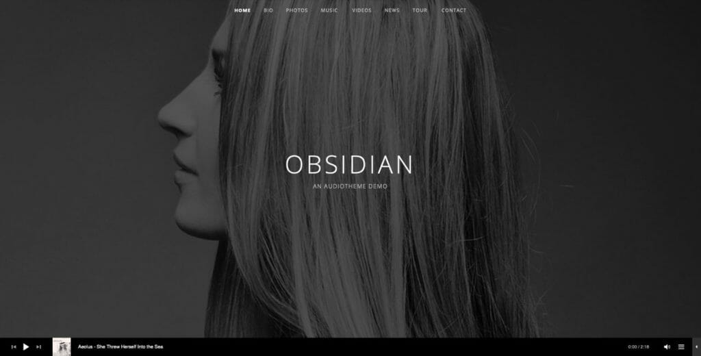 Obsidian WordPress Theme For Audio Gigs