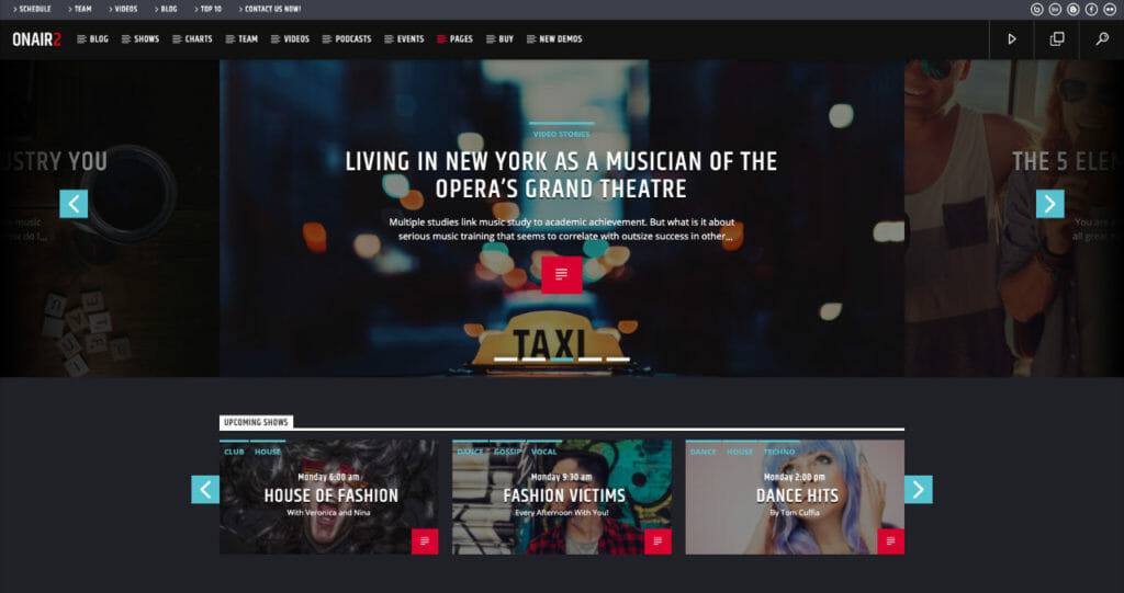 OnAir2 WordPress Theme To Host Radio Channel