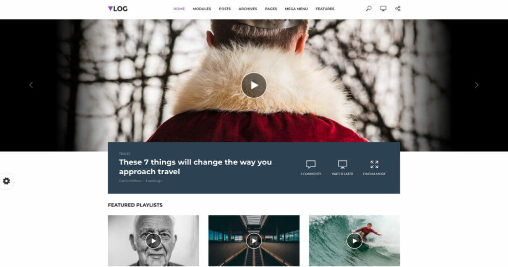 Vlog WordPress Theme For Visual Storyteller