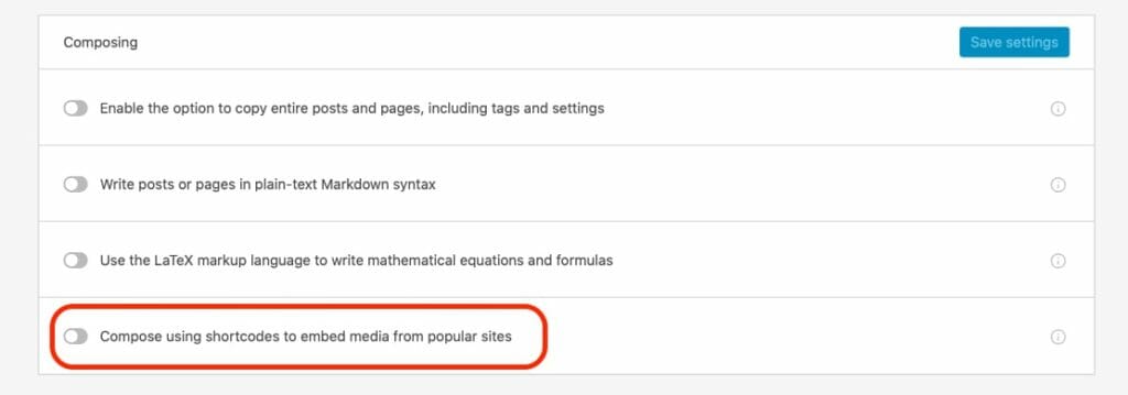 JetPack Shortcode embed module