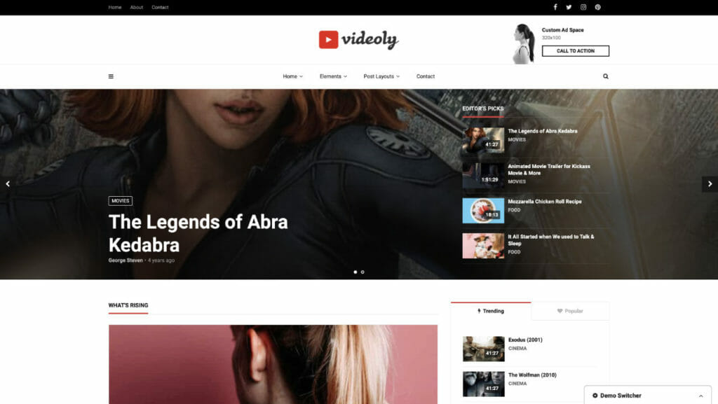 13 Best Video Themes for WordPress To Create Vlogging Sites 5 Videoly WordPress Theme