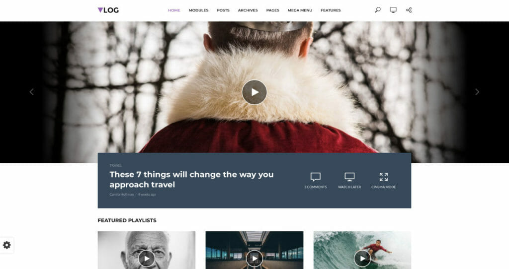 13 Best Video Themes for WordPress To Create Vlogging Sites 3 Vlog Video Theme For WordPress