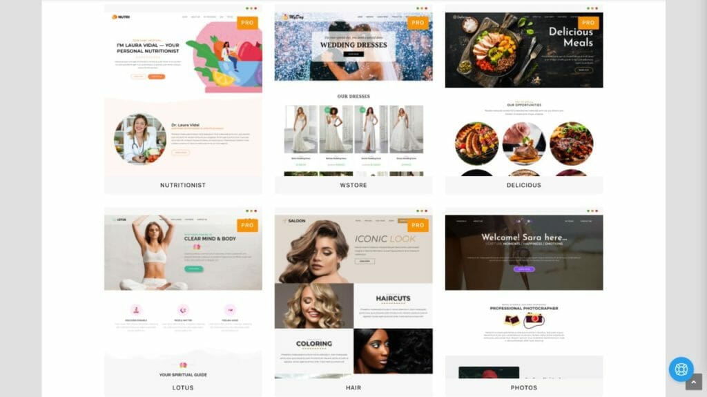 OceanWP WordPress Starter Layouts