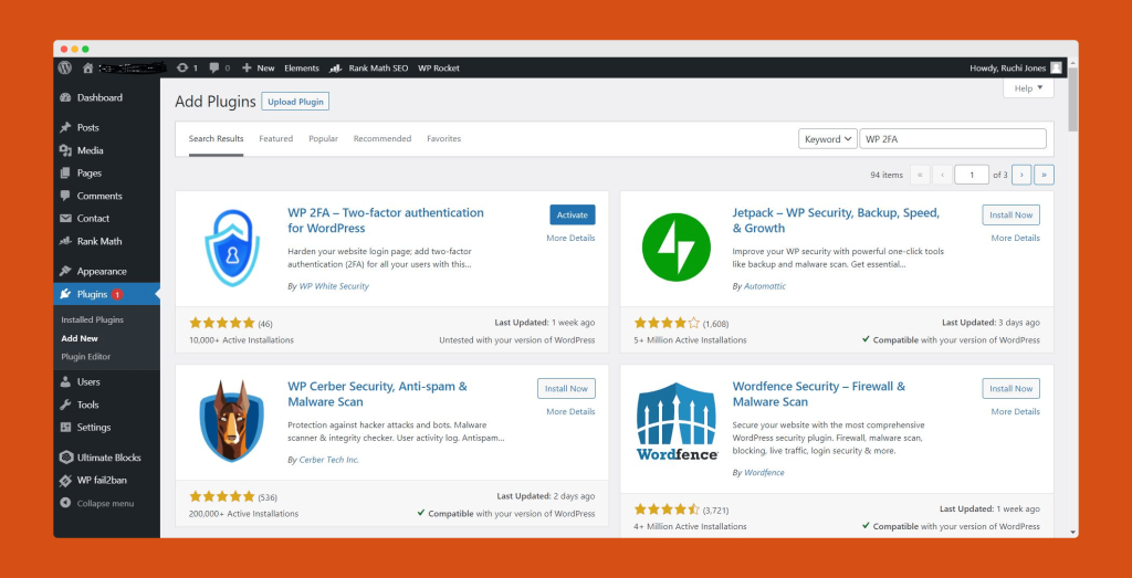 How to Setup Two-Factor Authentication in WordPress? 3 Download and install Two Factor authentication plugin