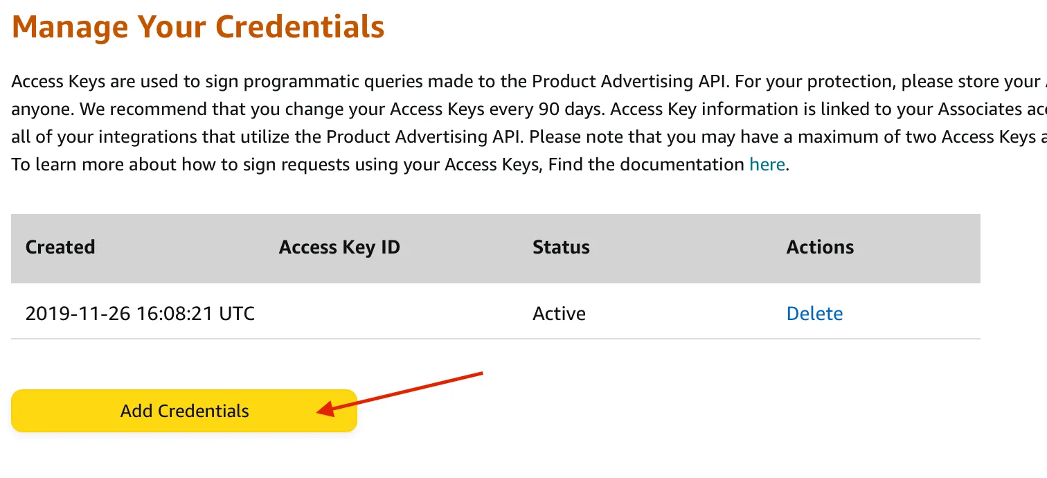 amazon product advertizing api creation