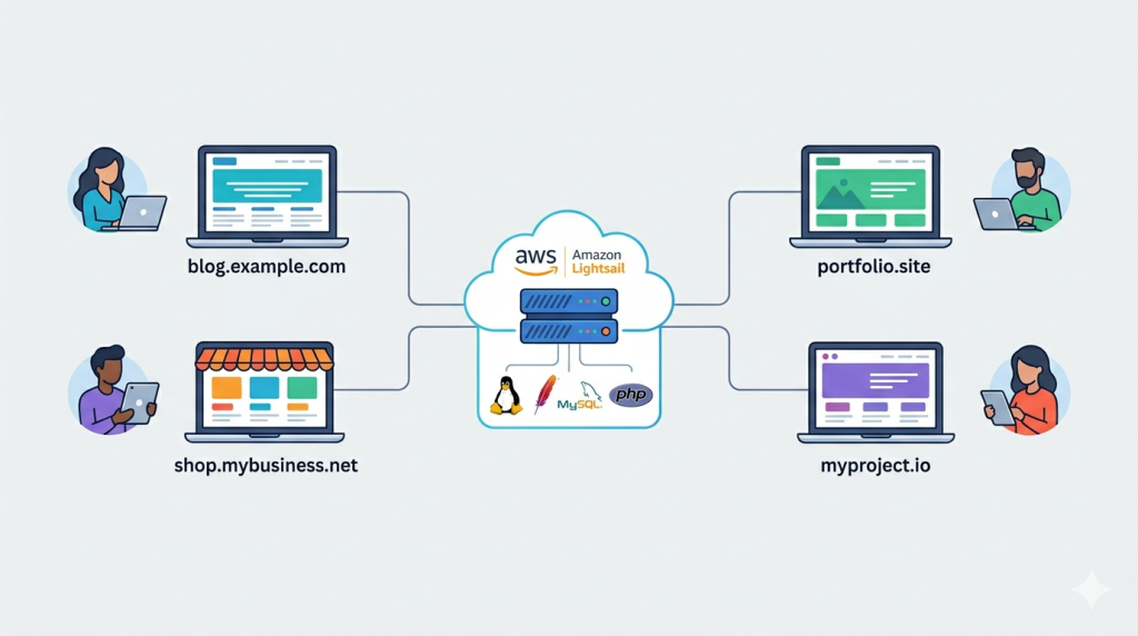 Host multiple sites with LAMP stack on AWS Lightsail server
