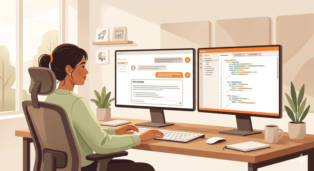 How to Write Better AI Prompts (and Actually Get Useful Answers) 1 Software engineer writing a detailed AI prompt on a laptop — how to write better AI prompts