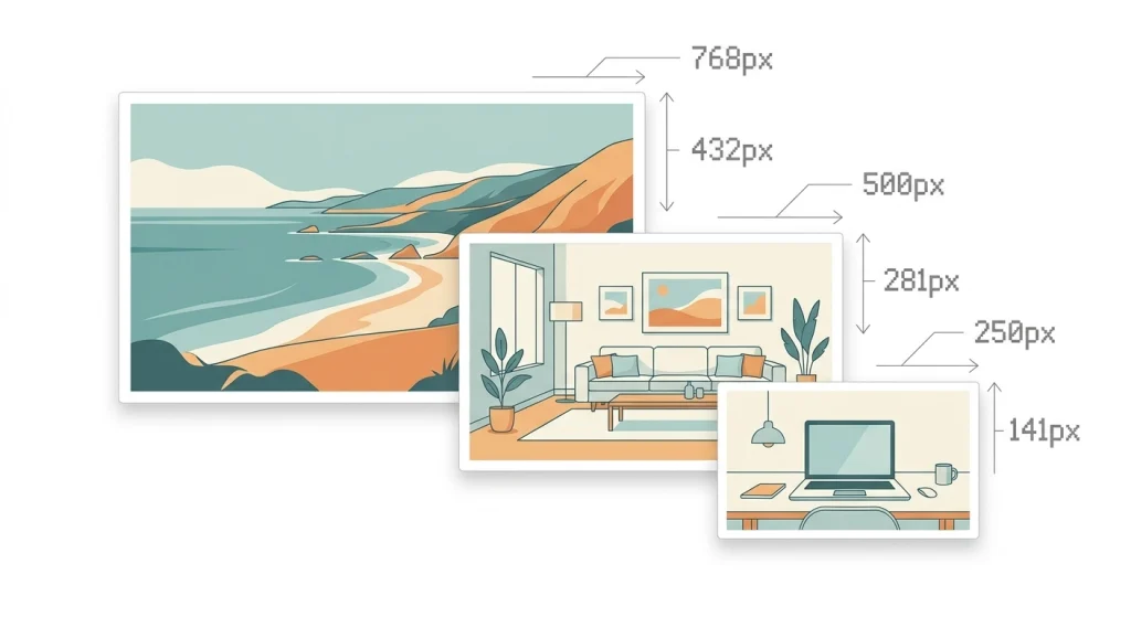 Three blog images at different sizes=