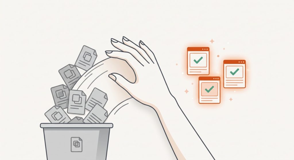 How to Optimize WordPress Category and Tag Pages for SEO 7 Cleaning up duplicate and thin WordPress tag pages, leaving optimised category pages with checkmarks